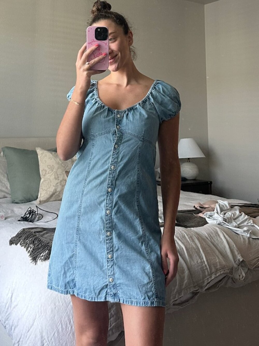 Madewell Petite Denim Margie Mini Dress - Size 2